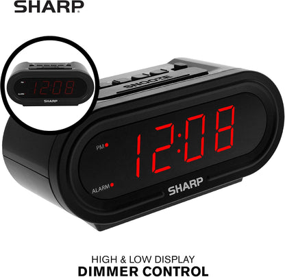 AccuSet Self-Setting Alarm Clock with Auto DST, Green LED