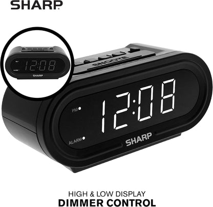 AccuSet Self-Setting Alarm Clock with Auto DST, Green LED