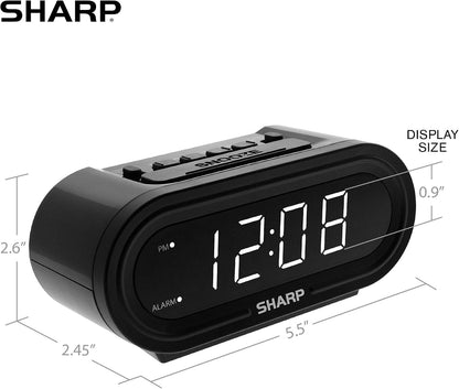 AccuSet Self-Setting Alarm Clock with Auto DST, Green LED