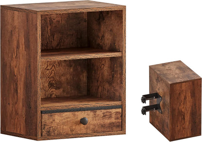 Clamp-on Under Desk Storage Shelves with Height Adjustable & Drawer