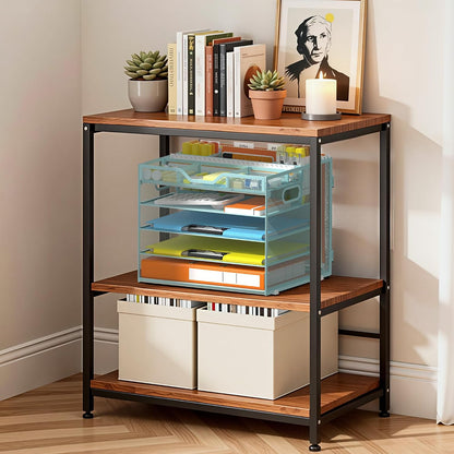 5 Tier Mesh Desk Organizer with Removable Tray&Pen Holder, Black