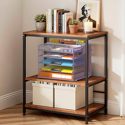 5 Tier Mesh Desk Organizer with Removable Tray&Pen Holder, Black