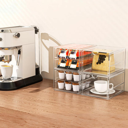 caktraie Acrylic16-Drawer Storage & Makeup Organizer for Desk