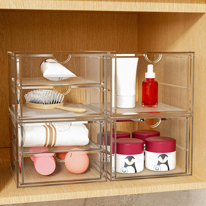 caktraie Acrylic16-Drawer Storage & Makeup Organizer for Desk