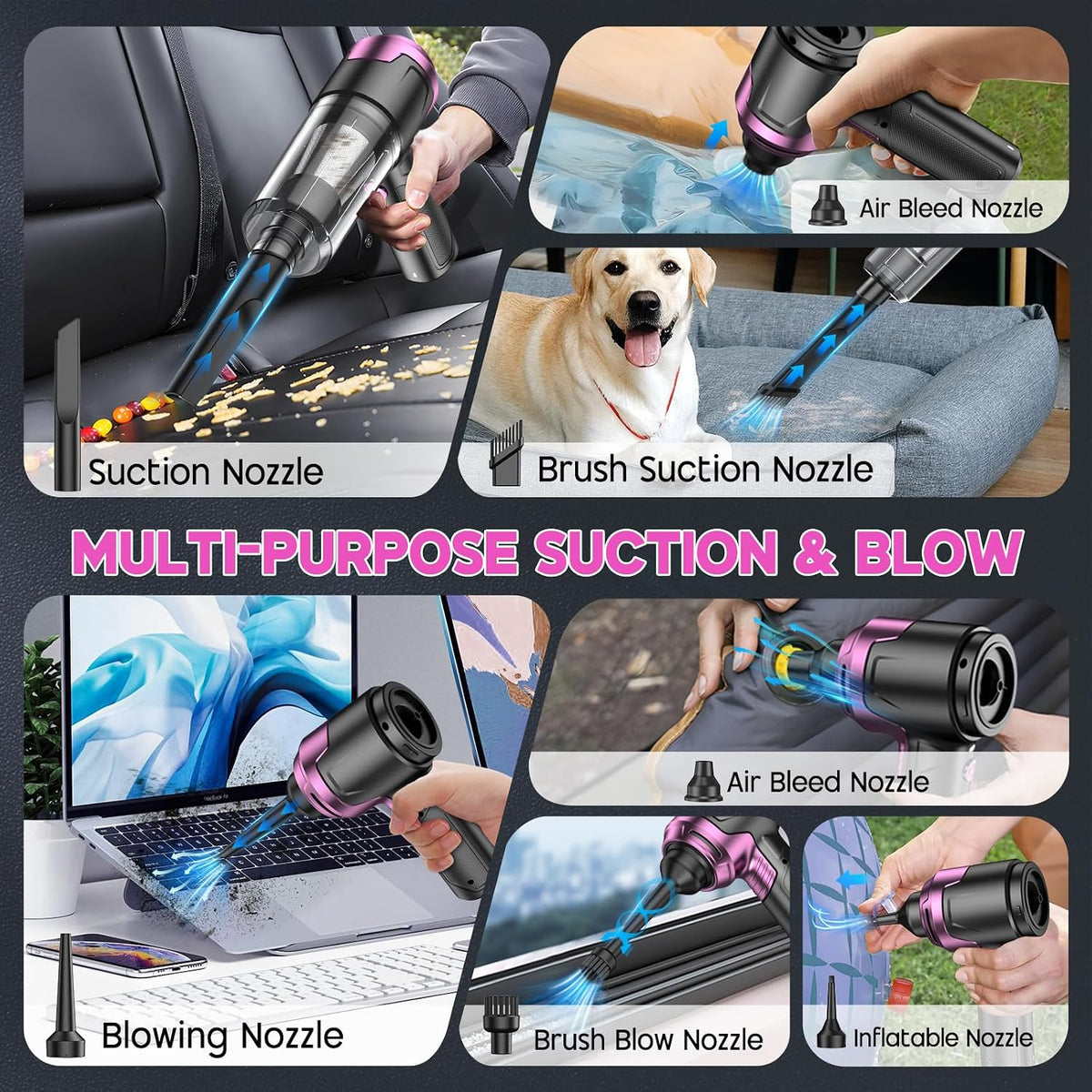 Handheld Car Vacuum Cleaner, Hand Held Vacuum Cleaner and Air Duster
