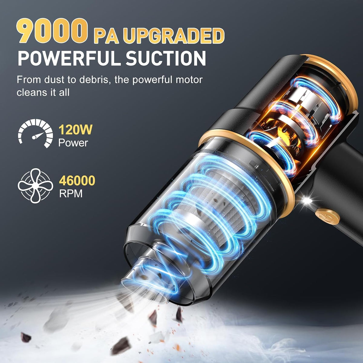 Handheld Car Vacuum Cleaner, Hand Held Vacuum Cleaner and Air Duster