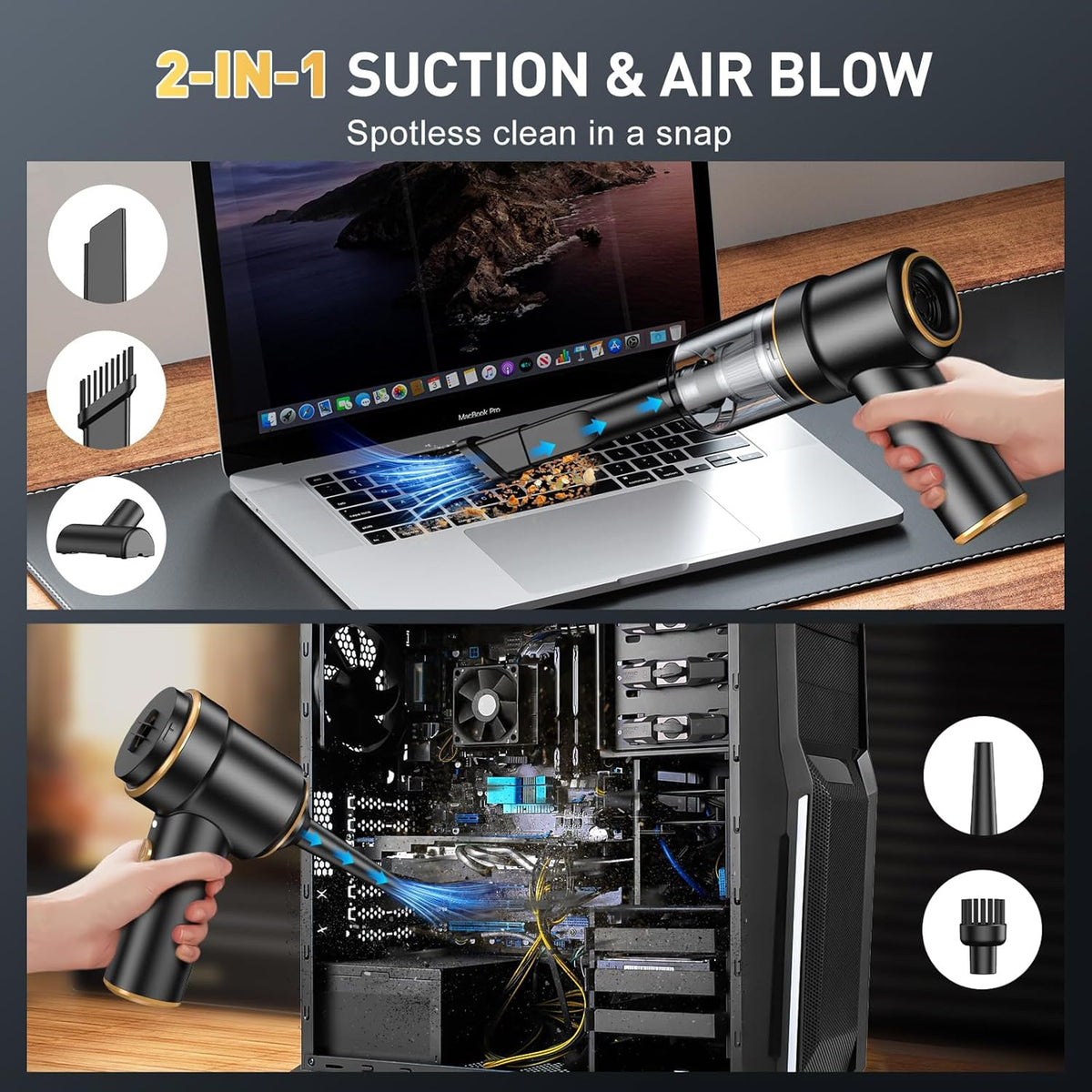 Handheld Car Vacuum Cleaner, Hand Held Vacuum Cleaner and Air Duster