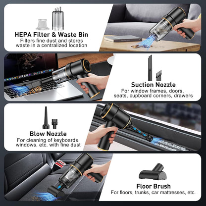 Handheld Car Vacuum Cleaner, Hand Held Vacuum Cleaner and Air Duster