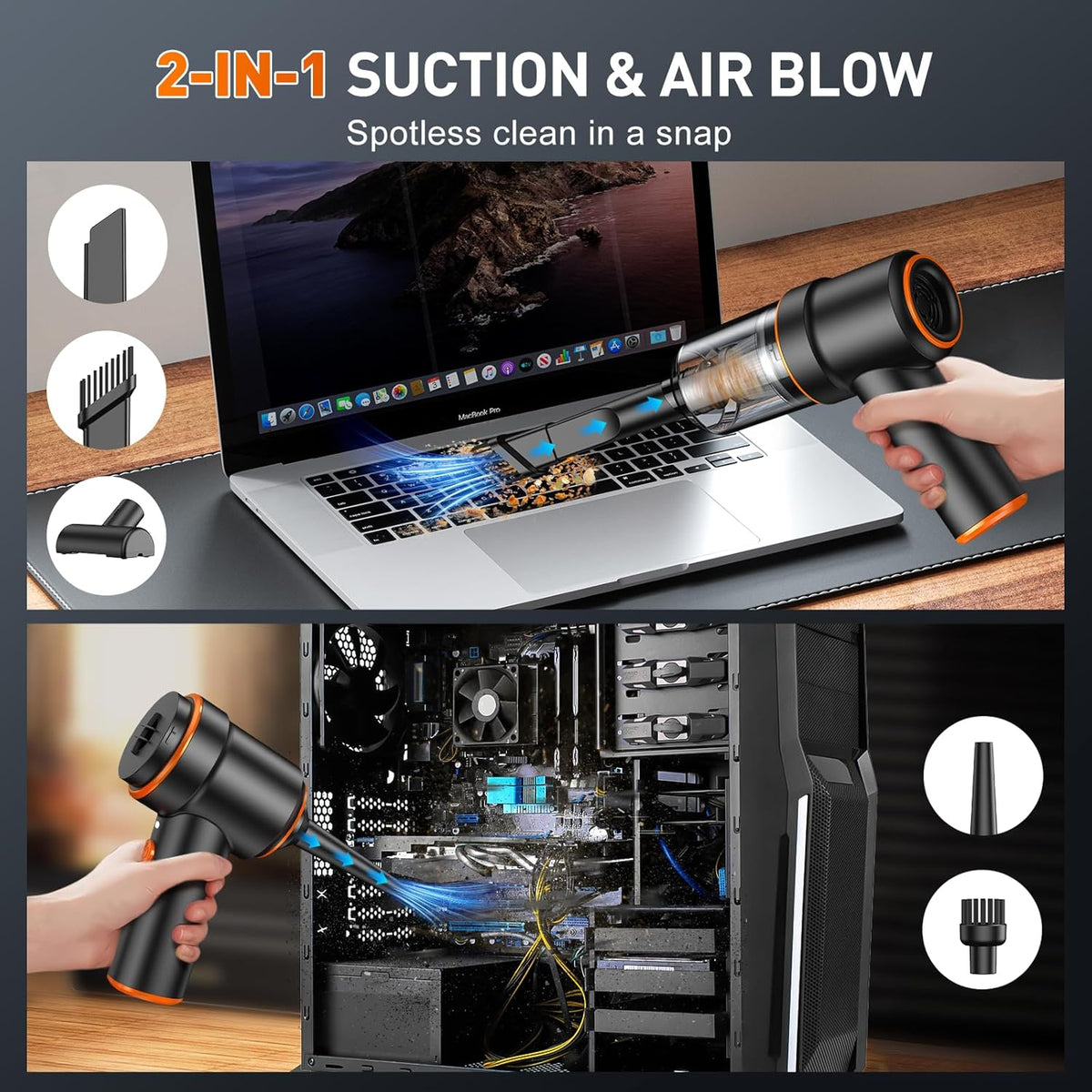 Handheld Car Vacuum Cleaner, Hand Held Vacuum Cleaner and Air Duster