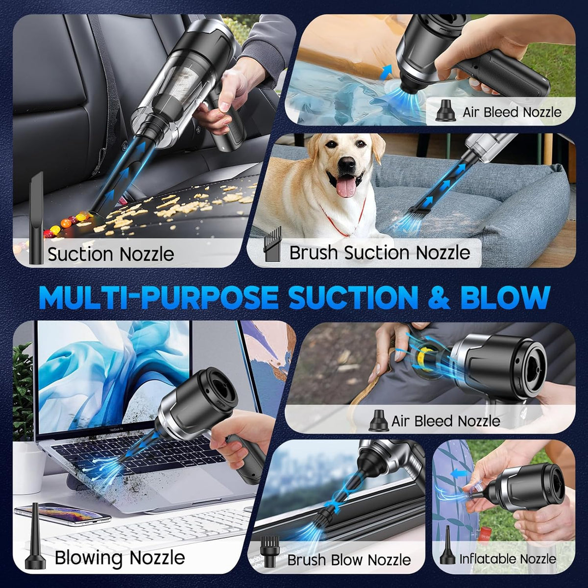 Handheld Car Vacuum Cleaner, Hand Held Vacuum Cleaner and Air Duster