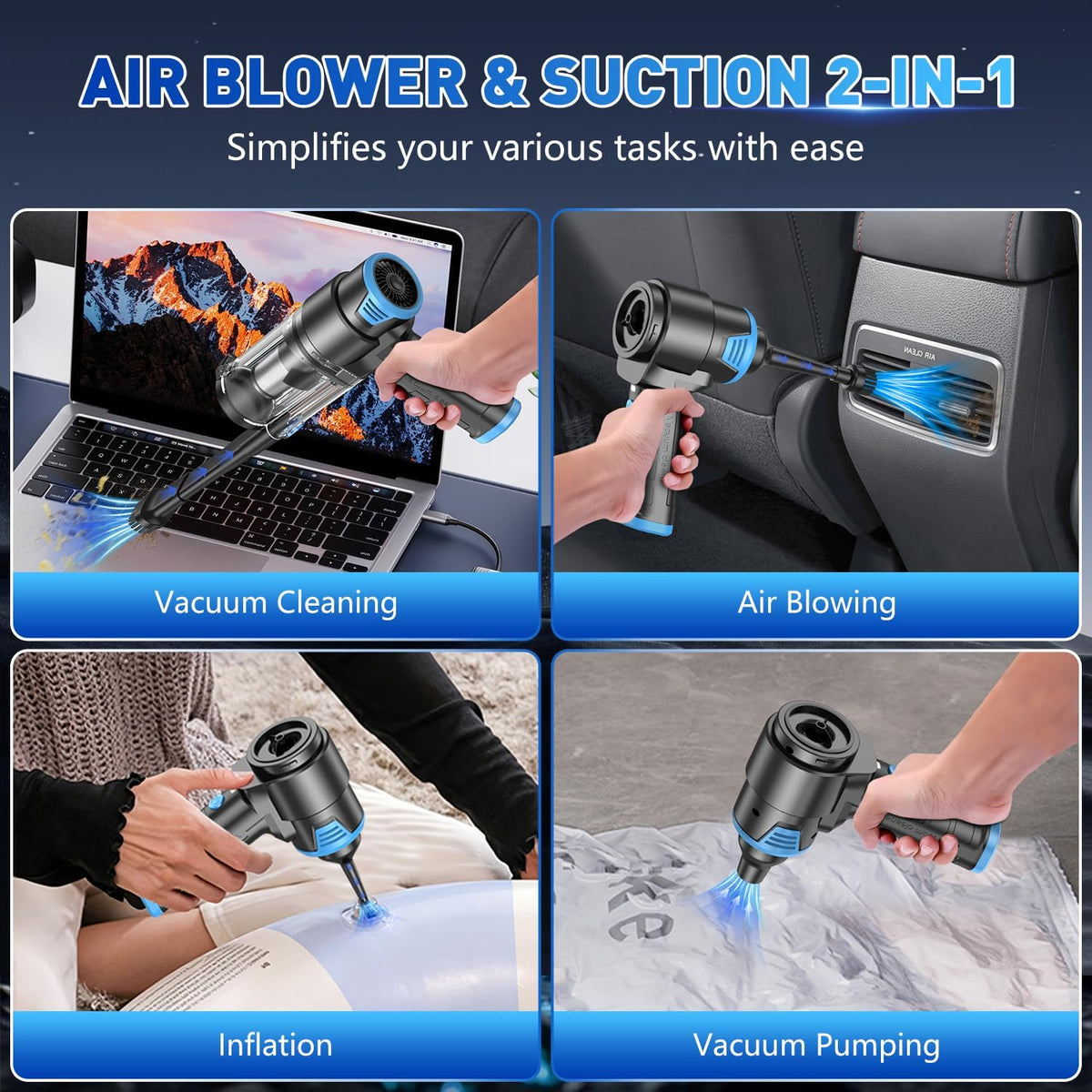 Handheld Car Vacuum Cleaner, Hand Held Vacuum Cleaner and Air Duster