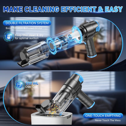 Handheld Car Vacuum Cleaner, Hand Held Vacuum Cleaner and Air Duster
