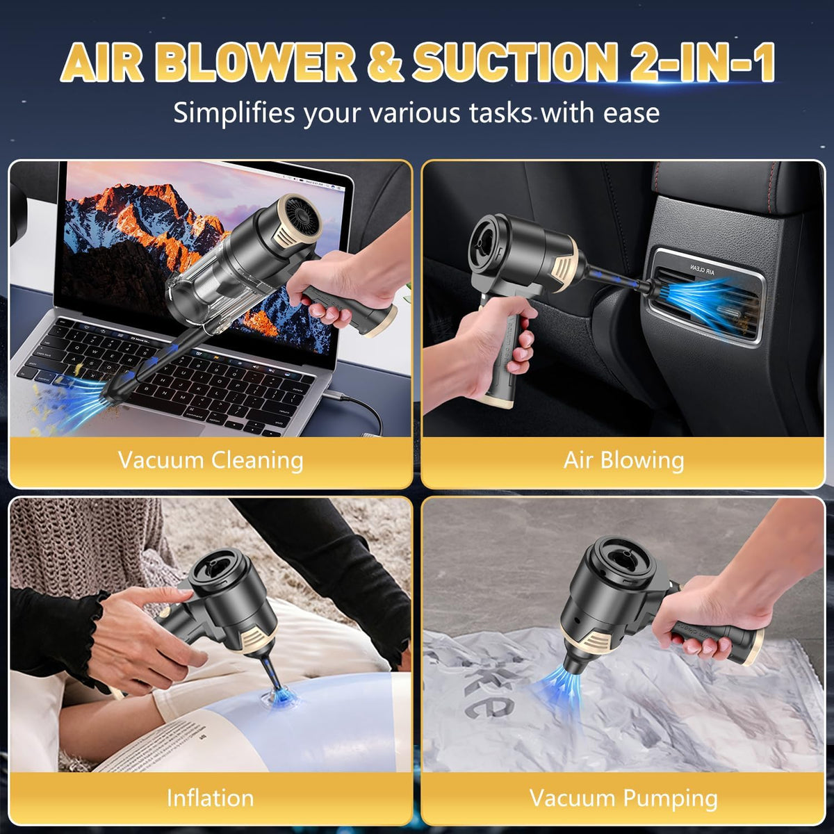 Handheld Car Vacuum Cleaner, Hand Held Vacuum Cleaner and Air Duster