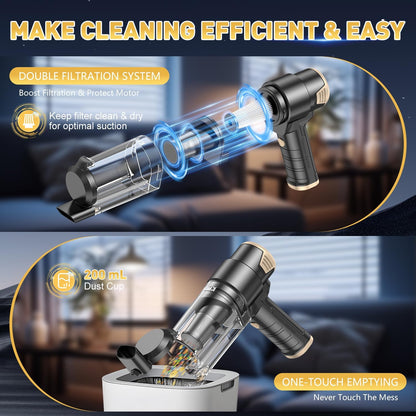 Handheld Car Vacuum Cleaner, Hand Held Vacuum Cleaner and Air Duster