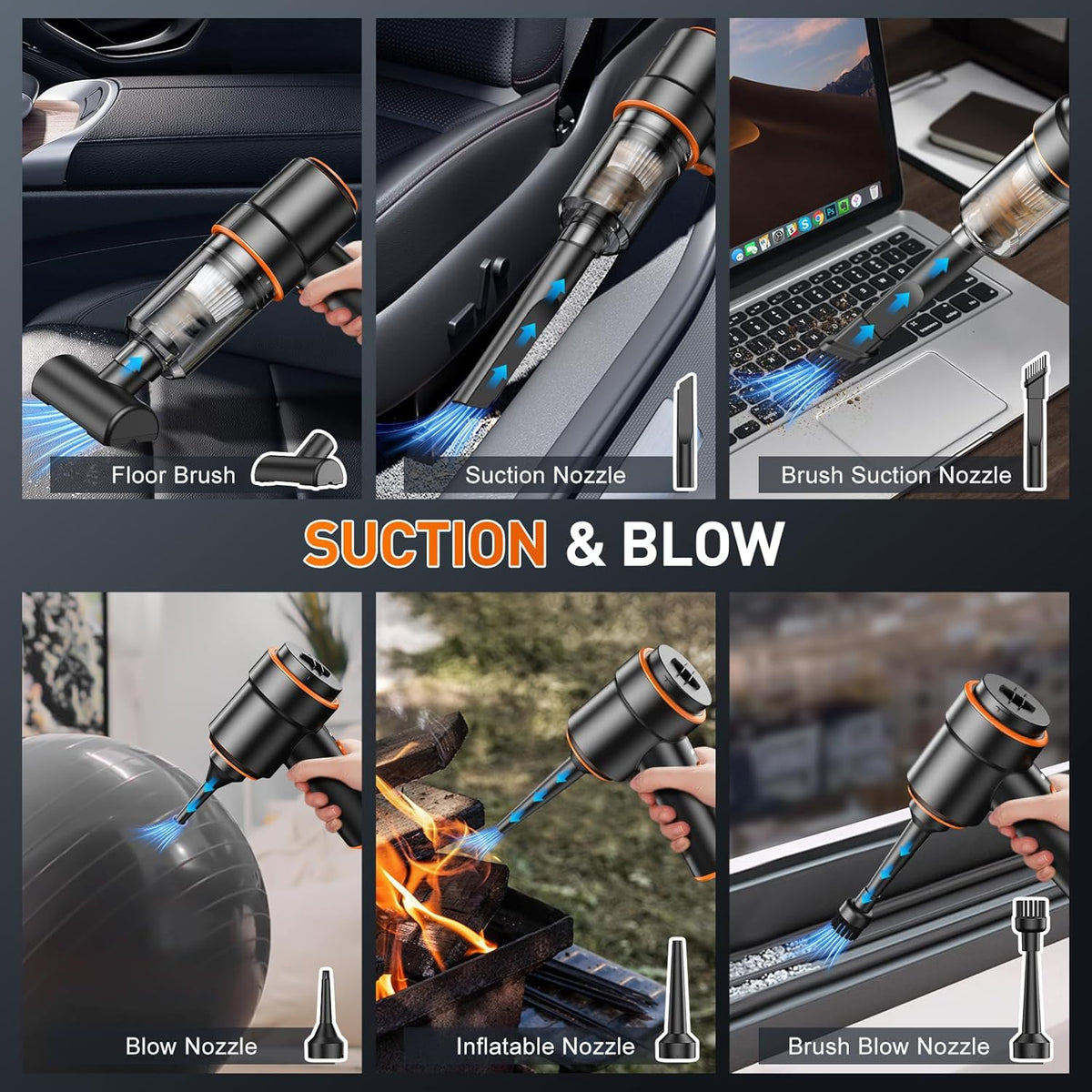 Handheld Car Vacuum Cleaner, Hand Held Vacuum Cleaner and Air Duster