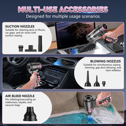 Handheld Car Vacuum Cleaner, Hand Held Vacuum Cleaner and Air Duster