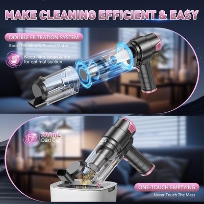 Handheld Car Vacuum Cleaner, Hand Held Vacuum Cleaner and Air Duster