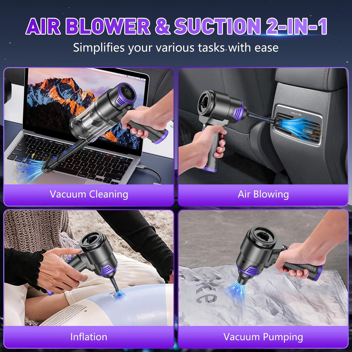 Handheld Car Vacuum Cleaner, Hand Held Vacuum Cleaner and Air Duster
