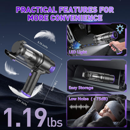 Handheld Car Vacuum Cleaner, Hand Held Vacuum Cleaner and Air Duster