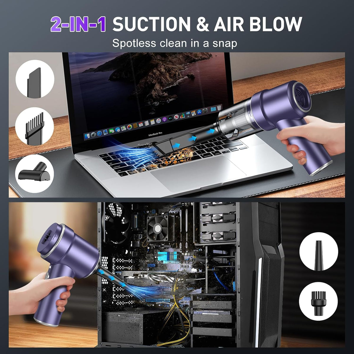 Handheld Car Vacuum Cleaner, Hand Held Vacuum Cleaner and Air Duster