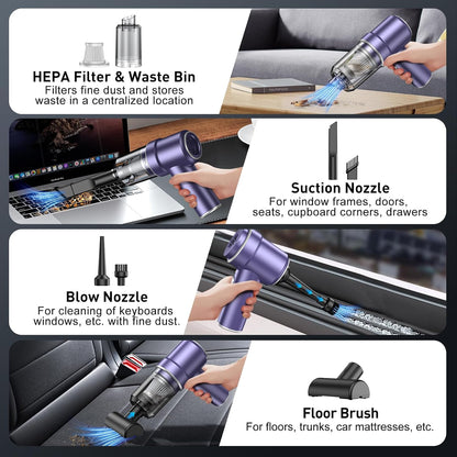 Handheld Car Vacuum Cleaner, Hand Held Vacuum Cleaner and Air Duster