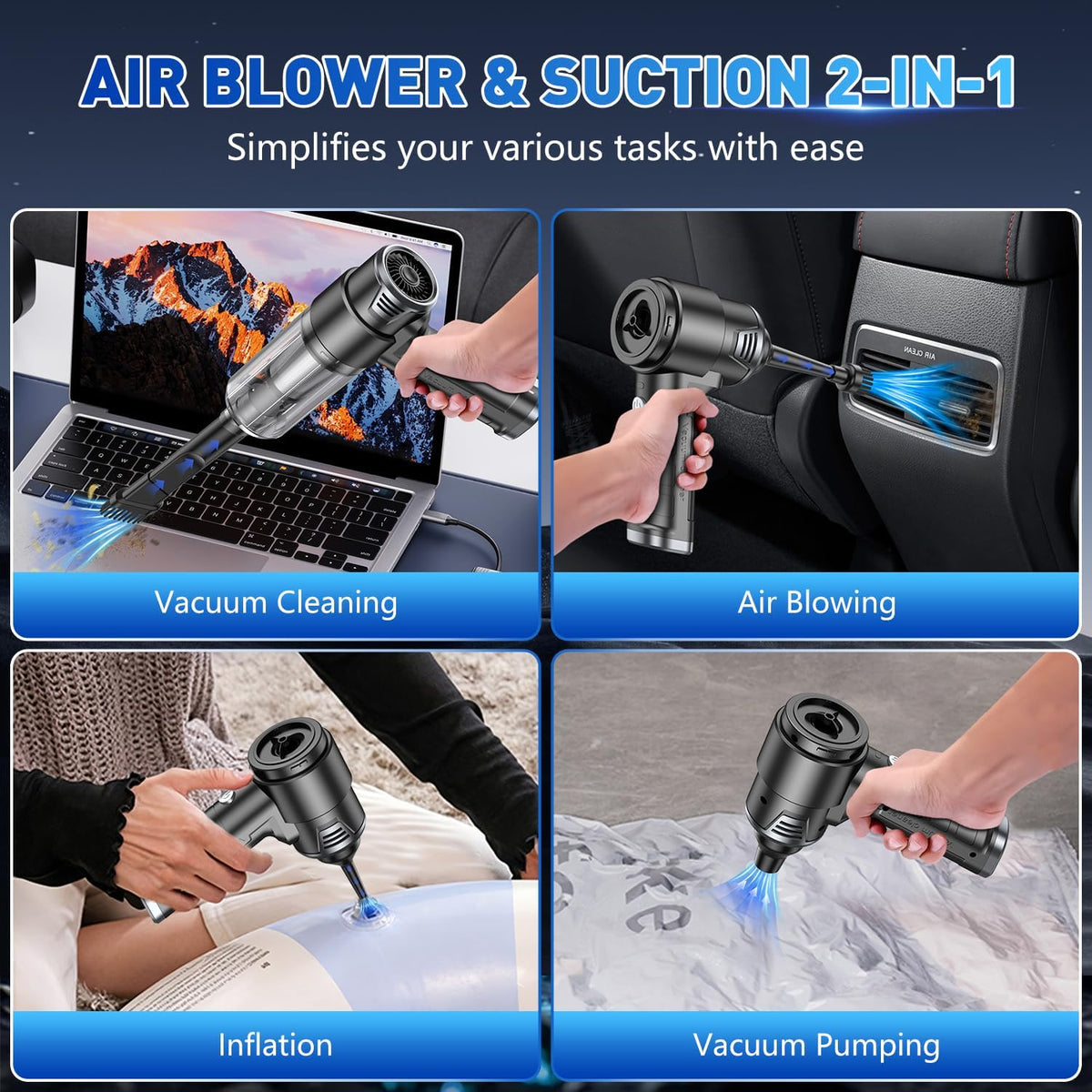 Handheld Car Vacuum Cleaner, Hand Held Vacuum Cleaner and Air Duster
