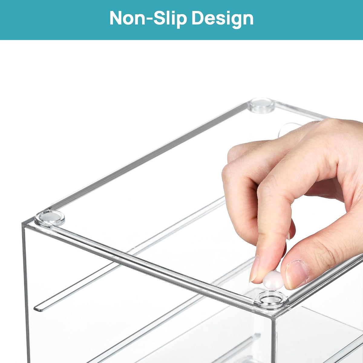 4 Set Acrylic Desk Organizer with 16 Drawers for Office, Makeup