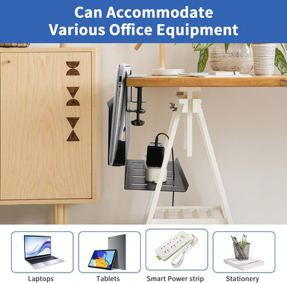 Desk Side Storage,11-4/5" Power Strip Cable Management Tray