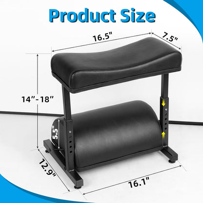 Adjustable Foot Rest Under Desk Footrest Wide Leg Rest 5 Height Positions PU Leather Covered for Desk Office Gaming Chairs Ergonomic, 16.5" L × 12.9" D × 18" H