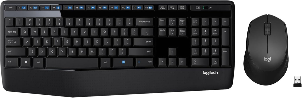 MK345 Full Size Wireless Keyboard and Mouse Combo - Black