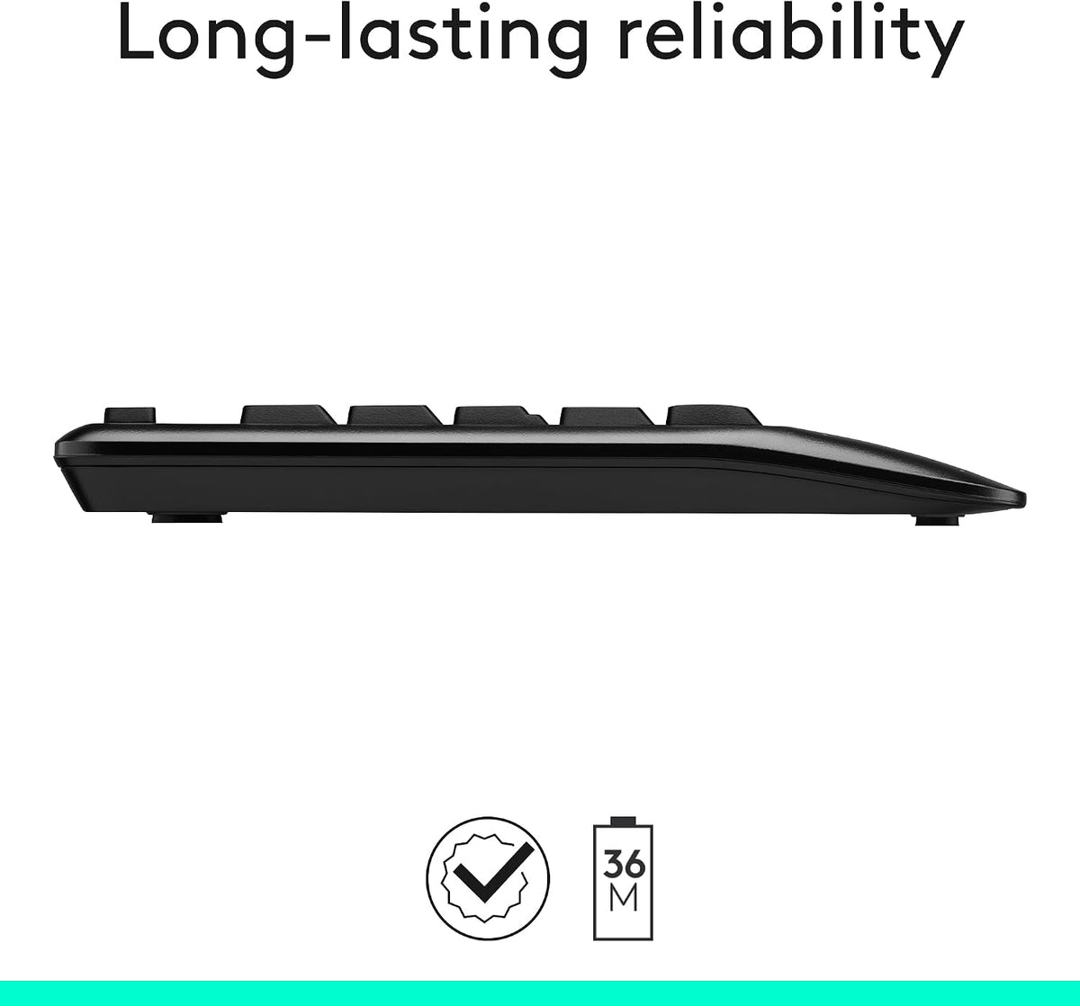 MK345 Full Size Wireless Keyboard and Mouse Combo - Black