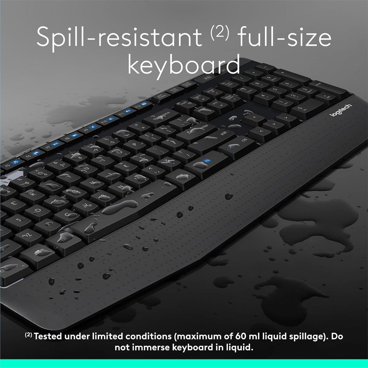 MK345 Full Size Wireless Keyboard and Mouse Combo - Black