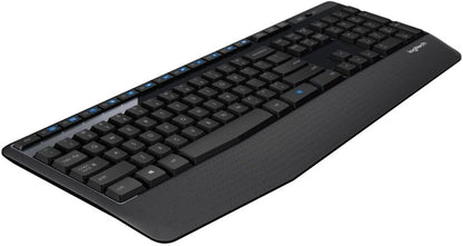 MK345 Full Size Wireless Keyboard and Mouse Combo - Black