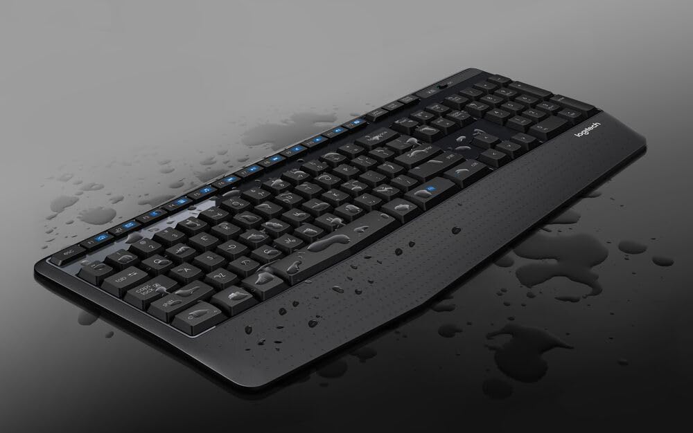 MK345 Full Size Wireless Keyboard and Mouse Combo - Black