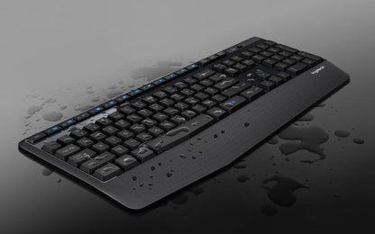MK345 Full Size Wireless Keyboard and Mouse Combo - Black