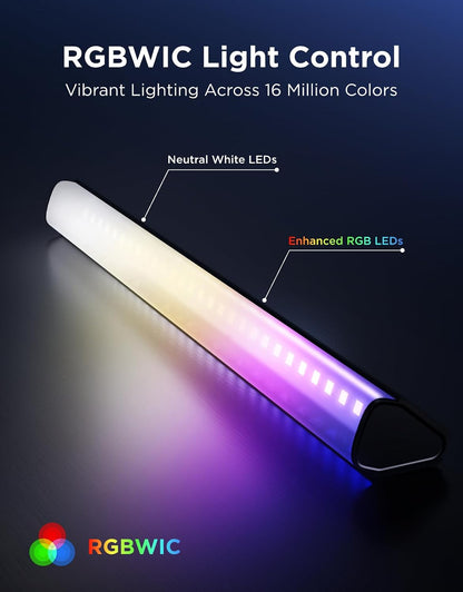 Smart RGBWIC Light Bars, 15-Inch WiFi TV Backlight for 45-70-Inch TVs