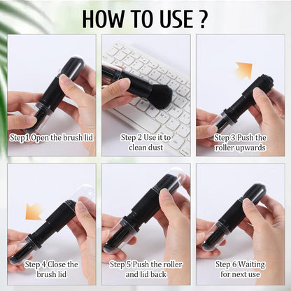 4 Pack Exquisite Duster Brush Kit, Mini Keyboard Cleaning Brushes Kit Model Cleaning Brush Nylon Anti Static Electronic Dust Brushes Efficient Dust Removal for Digital Devices Car Interior