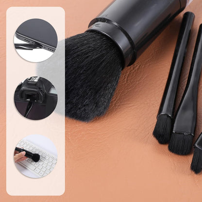 4 Pack Exquisite Duster Brush Kit, Mini Keyboard Cleaning Brushes Kit Model Cleaning Brush Nylon Anti Static Electronic Dust Brushes Efficient Dust Removal for Digital Devices Car Interior