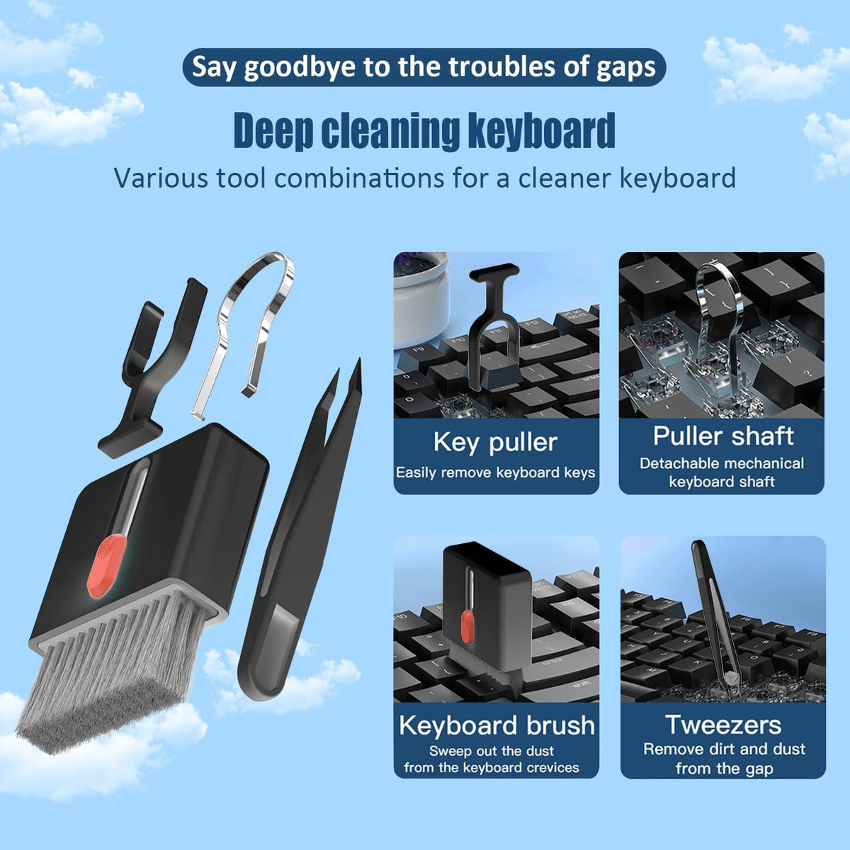 20-in-1 Laptop Phone Screen Earbud Cleaning Kit, Keyboard Cleaner Kit