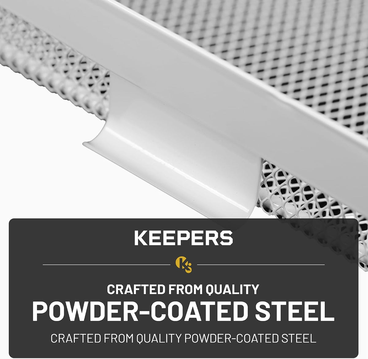 KEEPERS Anything Keeper — Compact 11x10in Under-Cabinet Slide-Out Drawer, Hidden Steel Organizer for K-Cups & Desk Items, RV & Small Kitchen — Black