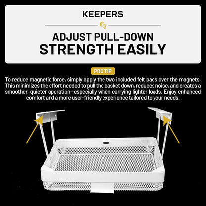 KEEPERS Anything Keeper — Compact 11x10in Under-Cabinet Slide-Out Drawer, Hidden Steel Organizer for K-Cups & Desk Items, RV & Small Kitchen — Black