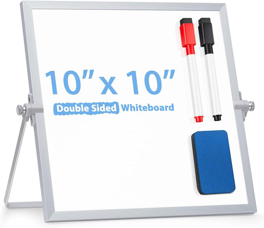 Small WhiteBoard with Stand 10" X 10"