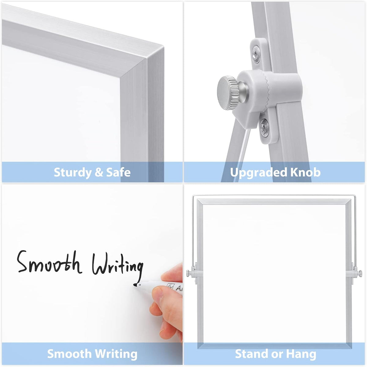 Small WhiteBoard with Stand 10" X 10"