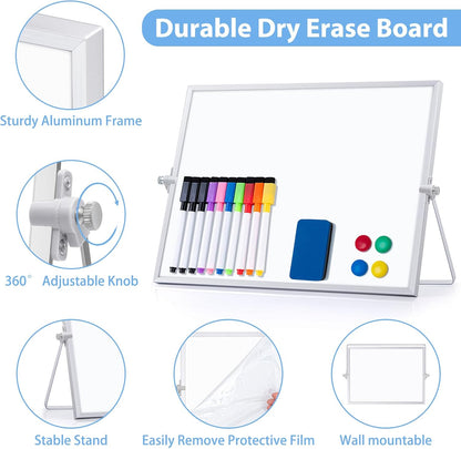 Small WhiteBoard with Stand 10" X 10"