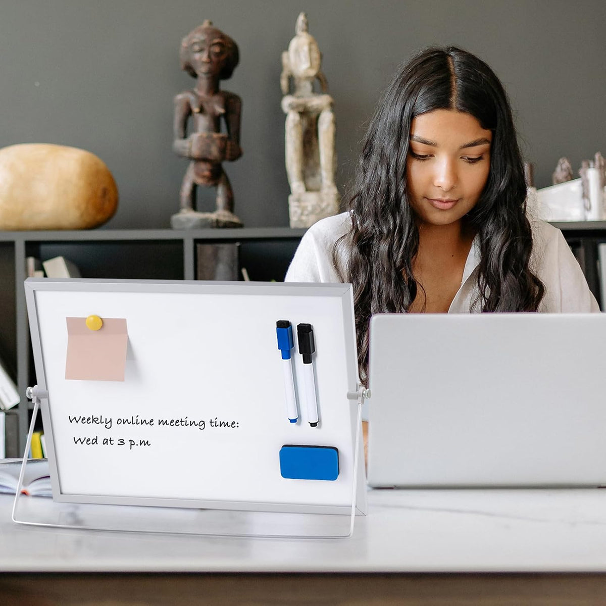 Small WhiteBoard with Stand 10" X 10"