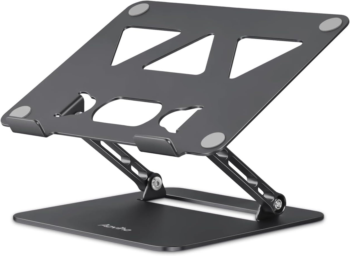 Adjustable Laptop Stand for Desk,Portable Laptop Stand Holder and Riser,Foldable Aluminum Notebook Computer Stands for MacBook Air Pro HP Lenovo Dell Samsung Chromebook, 10-15.6 inch, Purple