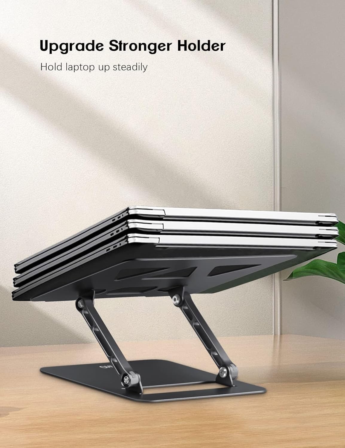 Adjustable Laptop Stand for Desk,Portable Laptop Stand Holder and Riser,Foldable Aluminum Notebook Computer Stands for MacBook Air Pro HP Lenovo Dell Samsung Chromebook, 10-15.6 inch, Purple