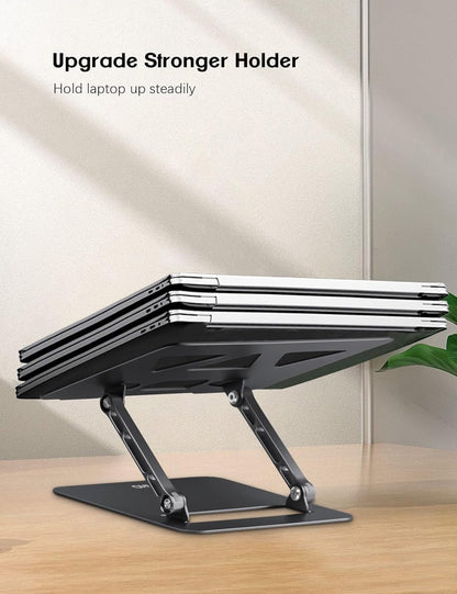 Adjustable Laptop Stand for Desk,Portable Laptop Stand Holder and Riser,Foldable Aluminum Notebook Computer Stands for MacBook Air Pro HP Lenovo Dell Samsung Chromebook, 10-15.6 inch, Purple