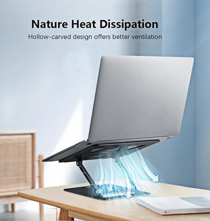 Adjustable Laptop Stand for Desk,Portable Laptop Stand Holder and Riser,Foldable Aluminum Notebook Computer Stands for MacBook Air Pro HP Lenovo Dell Samsung Chromebook, 10-15.6 inch, Purple