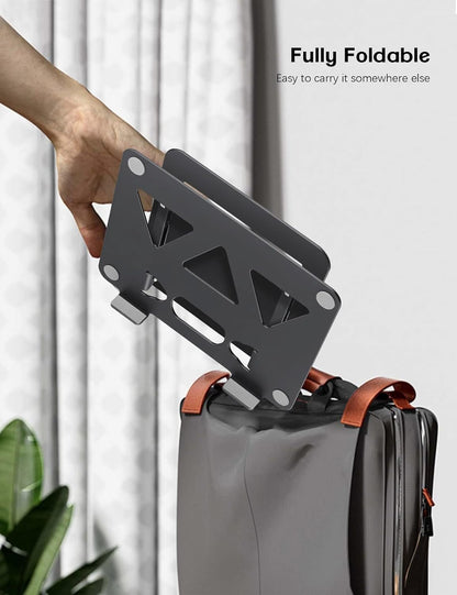 Adjustable Laptop Stand for Desk,Portable Laptop Stand Holder and Riser,Foldable Aluminum Notebook Computer Stands for MacBook Air Pro HP Lenovo Dell Samsung Chromebook, 10-15.6 inch, Purple